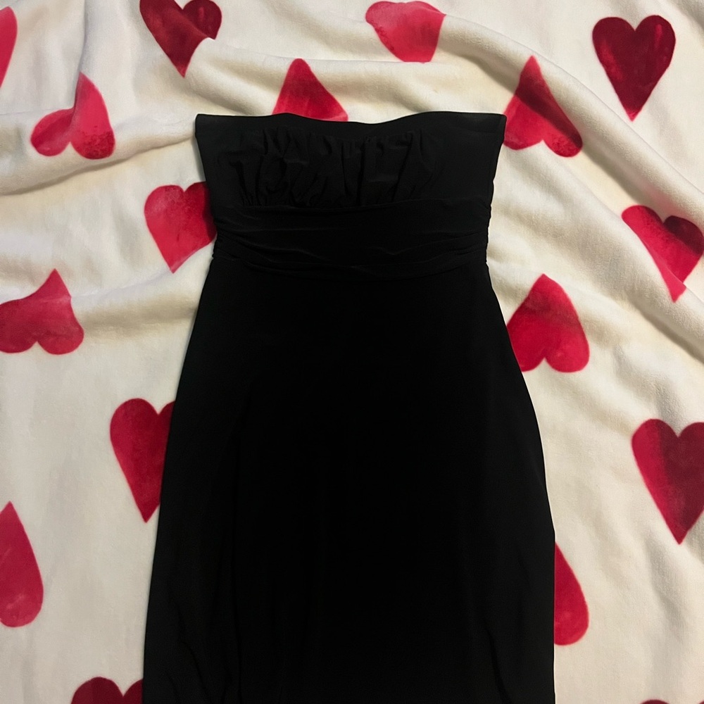 White House Black Market Strapless Black Dress